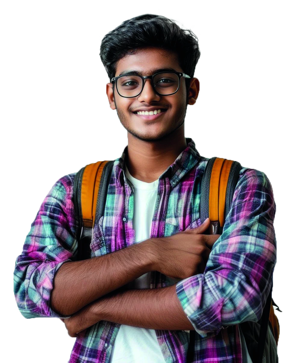 Young student prepared for a new learning experience